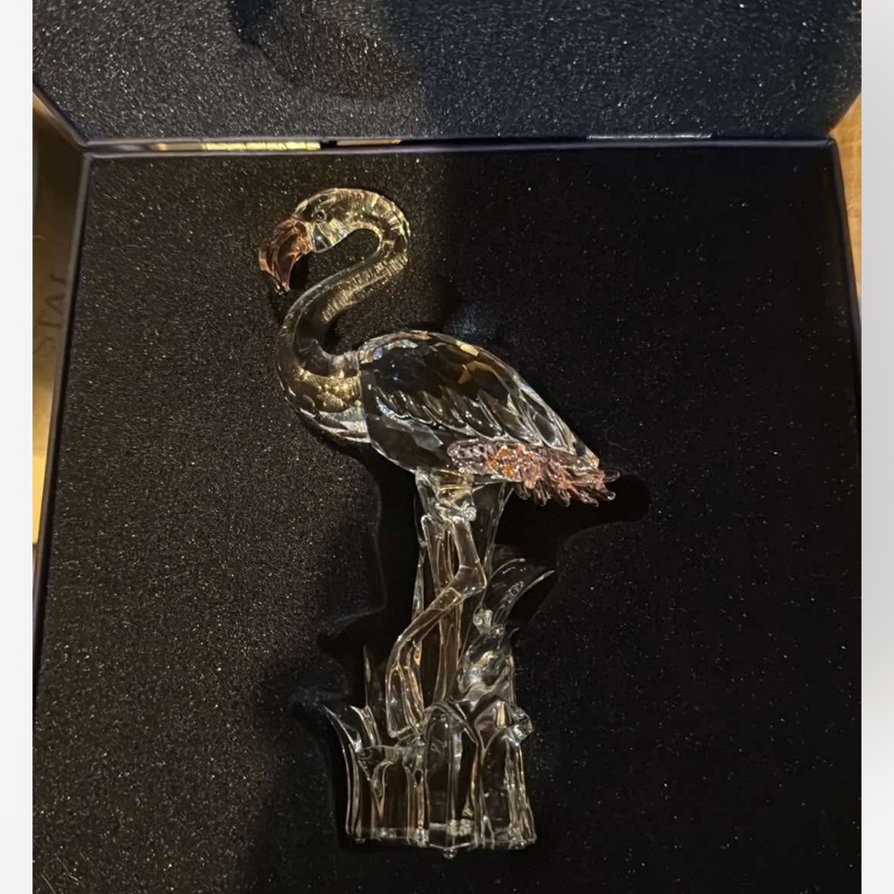 Swarovski Crystal Flamingo with Pink Highlights - Picture 2 of 3